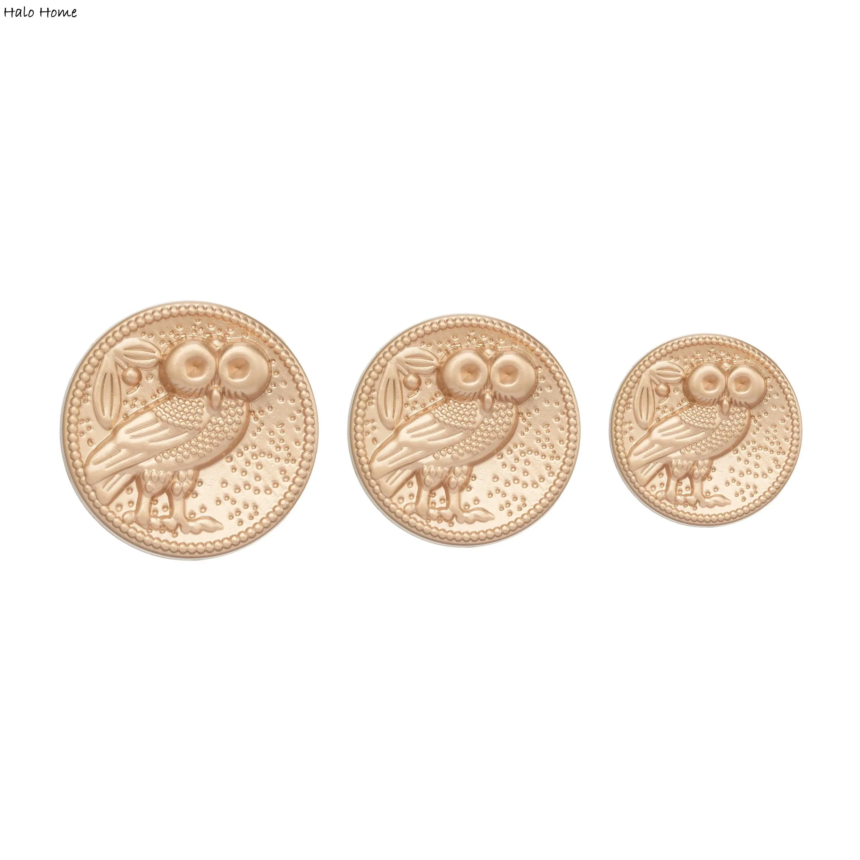 5pcs Retro Owl Metal Button Sewing Scrapbooking Kids Clothing Blouse Leather Bag Craft Handmade DIY Accessories 18/23/25mm