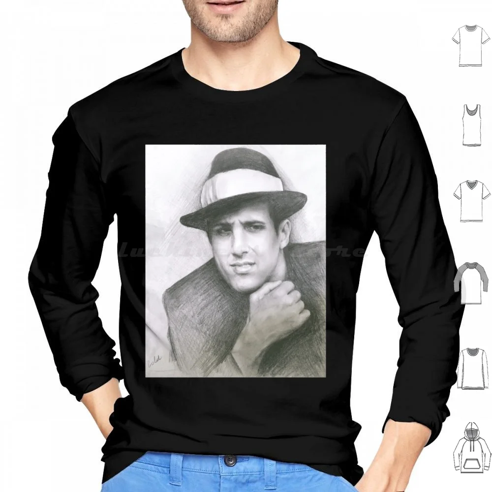 سترة Adriano Celentano ذات قلنسوة بأكمام طويلة للمغني الموسيقي الإيطالي المشهور #1