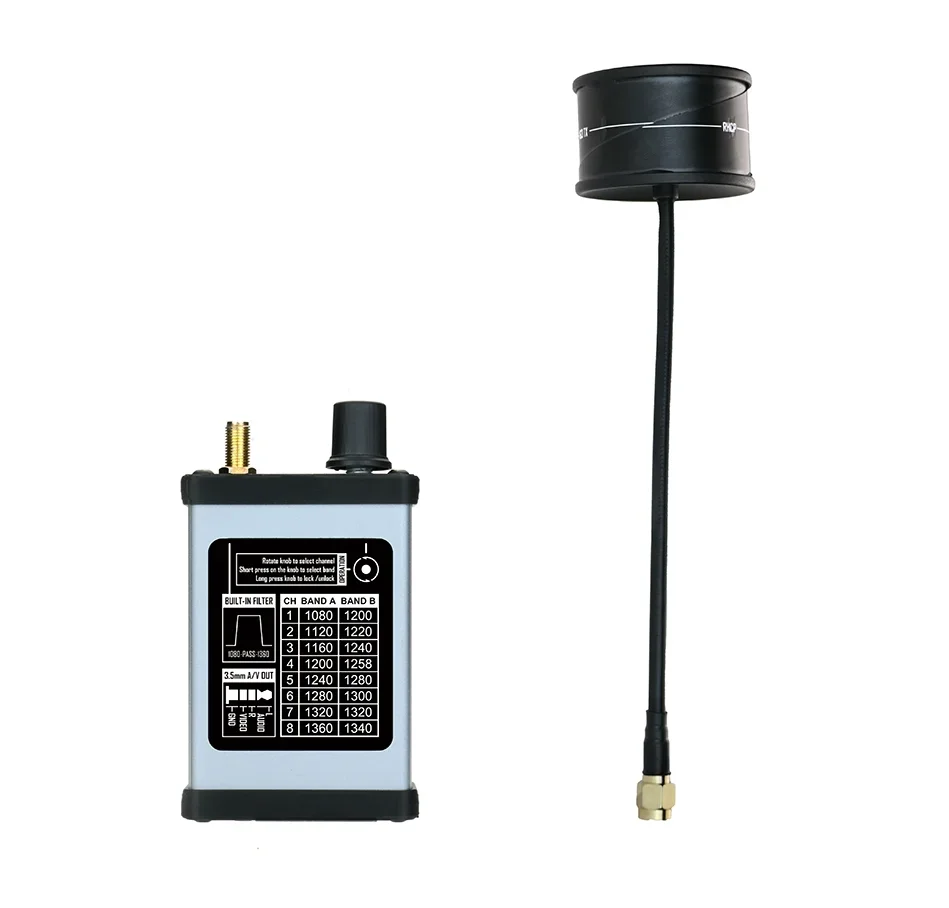 Rush 1.2/1.3G V2 وحدة VRX التناظرية جهاز ريسيفر استقبال وإرسال الفيديو مع هوائي مستقطب دائري 7-30 فولت لمسافات طويلة لطائرة بدون طيار FPV #6