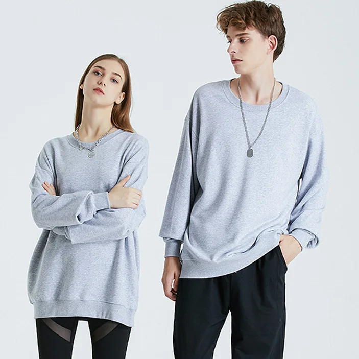 Damska bluza z kapturem na jesień, 330g bawełna, gładka, dla par, modna, cienka, damska bluza typu pulower, y2k, z okrągłym dekoltem, codzienna, oversize, odzież damska.