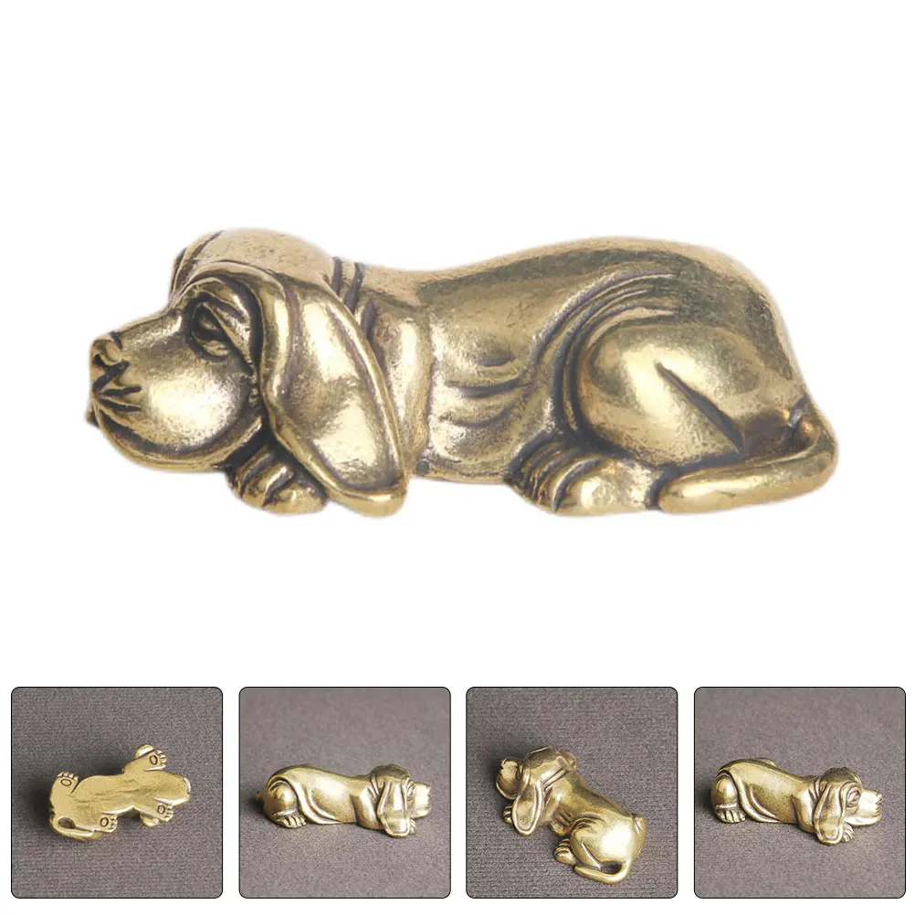 

Creative Desktop Puppy Ornament Exquisite Brass Craft Adornment Small Brass For Indoor Tabletop Decor Space-Saving
