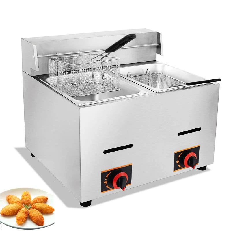 Electric Commercial Pressure Deep Fryer Temperature Control Stainless Steel Fried Chips Chicken Deep Frying Equipment