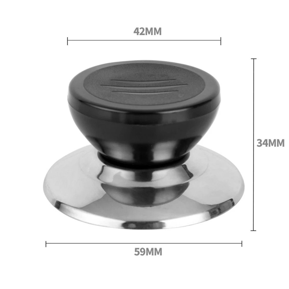 Pot Lid Knob Cookware Lid Gripper Bakelite Pot Lid Knob Ergonomic Non-slip Grip Sleek Modern Design Polished Black Finish