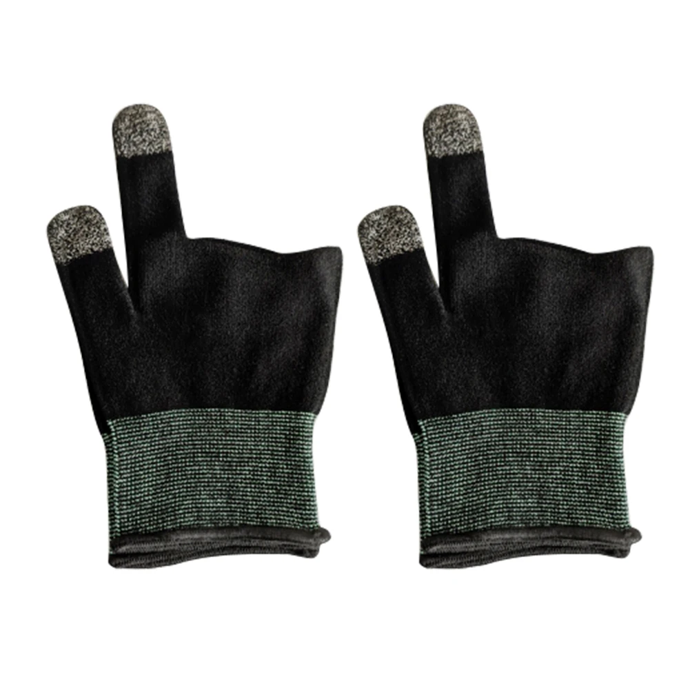 زوج واحد من غطاء إصبع الألعاب المضاد للانزلاق قفازات الإصبع المقاومة للعرق غطاء الإصبع قفازات الإبهام لألعاب الهاتف المحمول PUBG