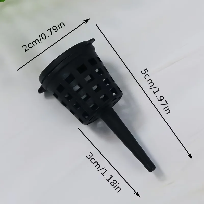10pcs Classic Checkered Cone Bonsai Fertilizer Baskets, Plastic Hanging Plant Baskets for Bonsai Trees, Indoor & Outdoor Garden