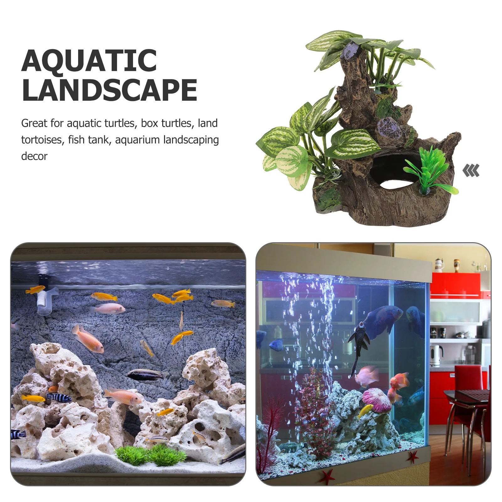 

Resin Fish Tank Trunk Realistic Aquarium Hideout Simulation Landscape Decoration Fish Shelter Accessory Aquarium Trunk