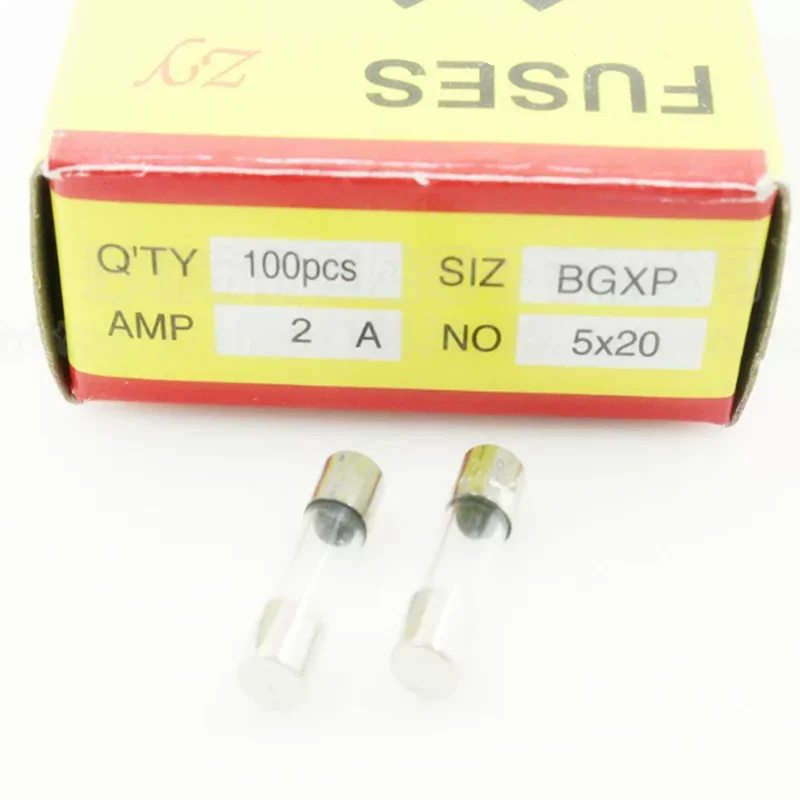 100PCS Glass fuse tube 250V F quick disconnect 5*20mm 6*30mm T slow disconnect 0.5A 1A 2A 3A 4A 8A-30A 100 pcs/box