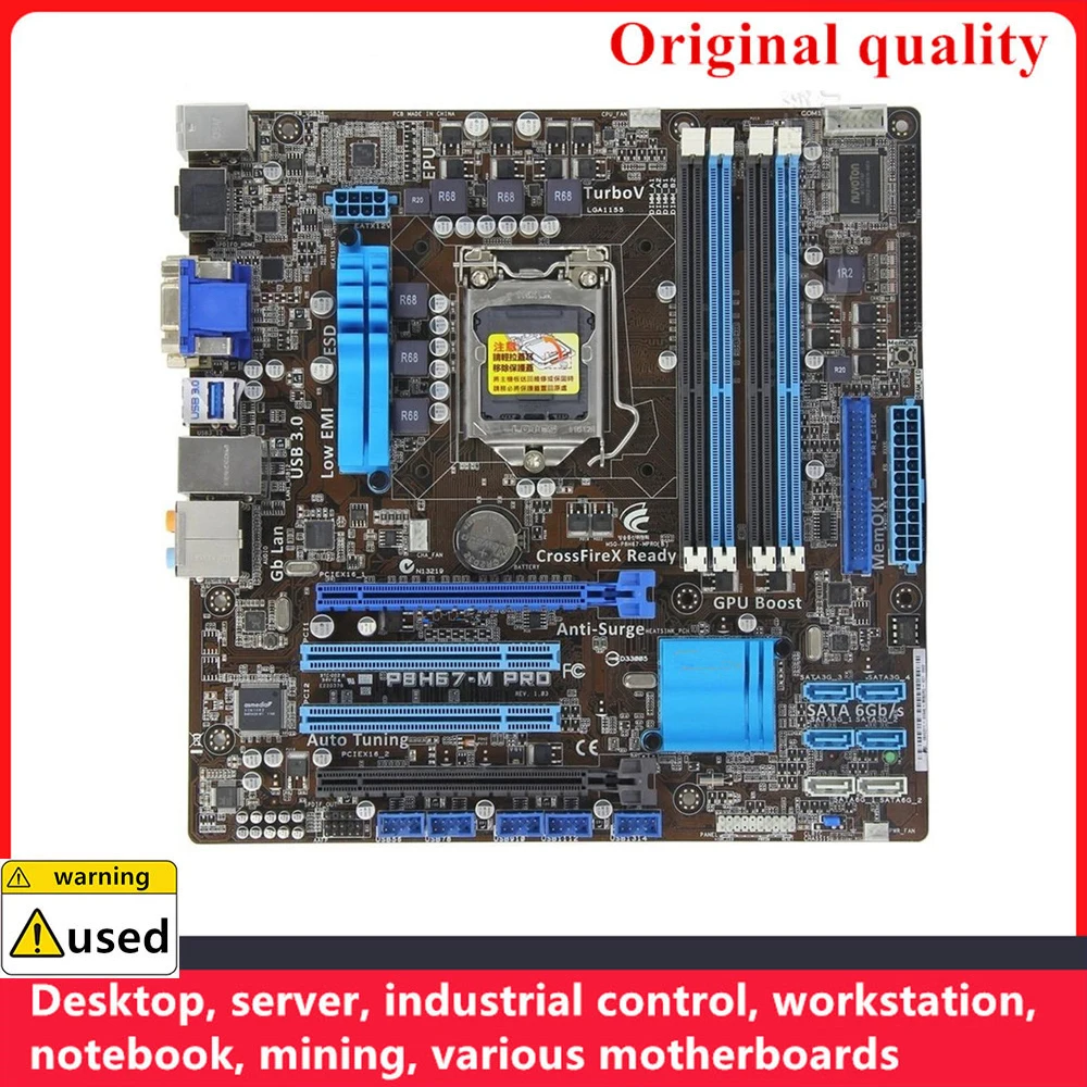 

For P8H67-M PRO Motherboards LGA 1155 DDR3 32GB M-ATX For Intel H67 Desktop Mainboard PCI-E2.0 SATA II USB2.0