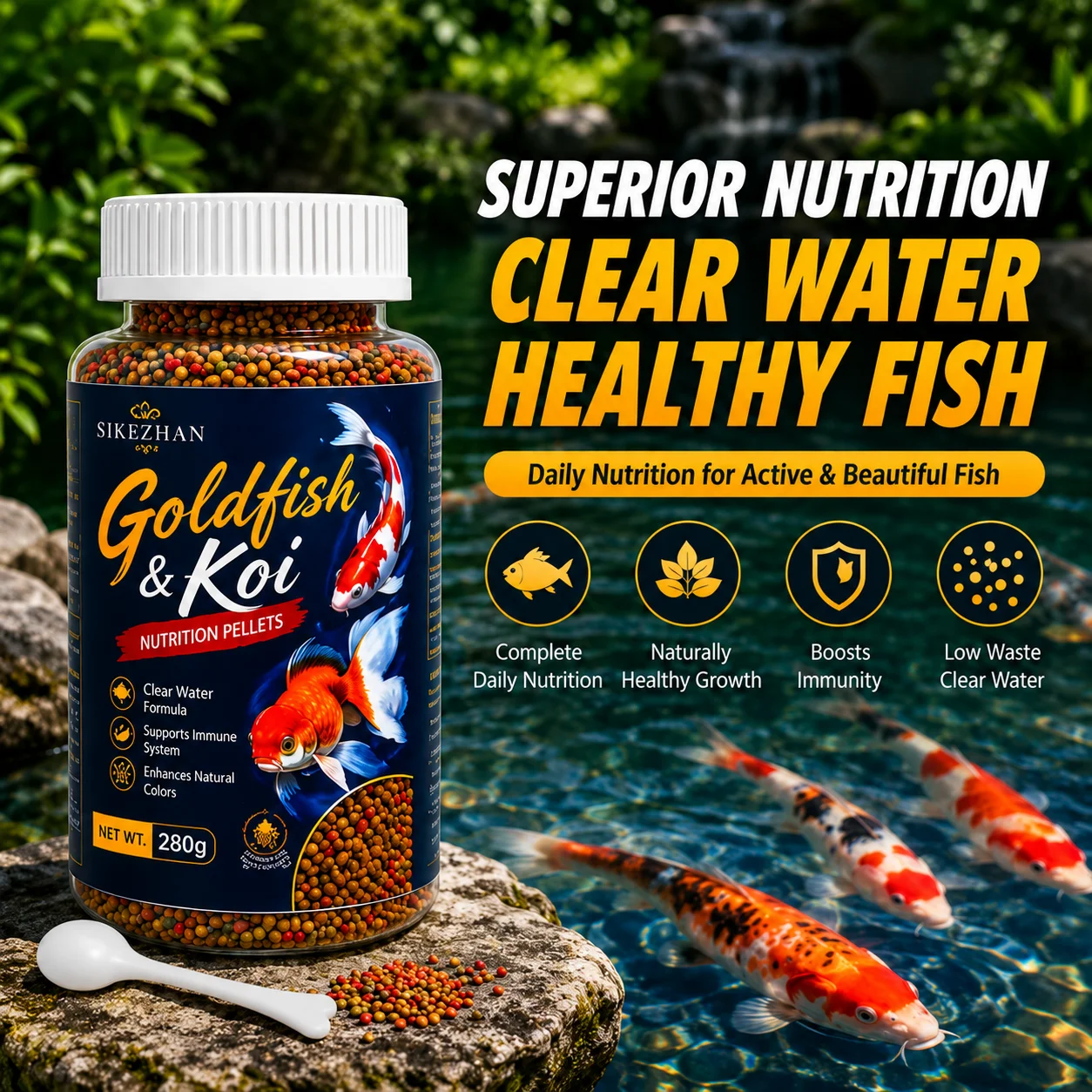 Aquarium Fish Koi - Nourriture pour poissons rouges et carpes