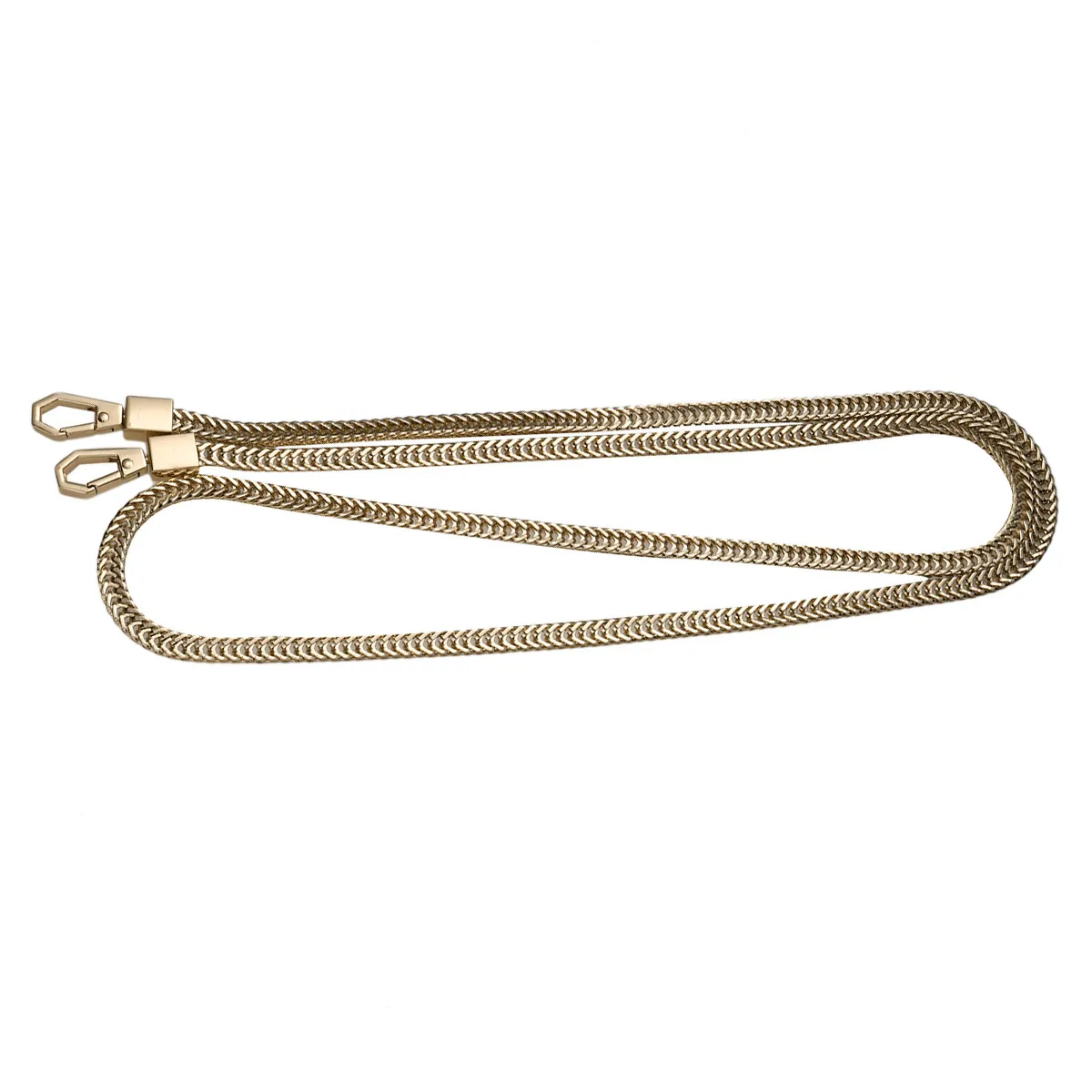 Cadena de metal para bolso, con diseño de eslabones de serpiente, color dorado, acabado pulido de alta calidad, hebillas de repuesto para la correa de bolsos, bandoleras y bolsos de hombro.
