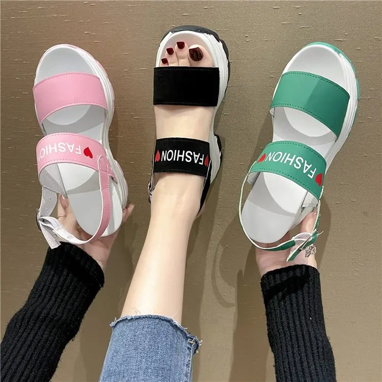 Platform Sandals Women 2023 New Summer Chunky High Heels Female Wedges Shoes for Women Fish Toe Red Sandalia Feminina