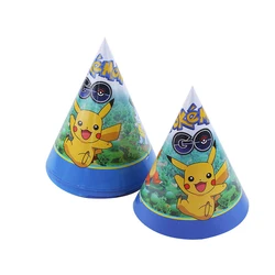 Pokemon Party Caps Pikachu Paper Hats Cartoon Figure Cosplay Hat Party Supplies Happy Birthday Toys Birthday Gift Party Favors