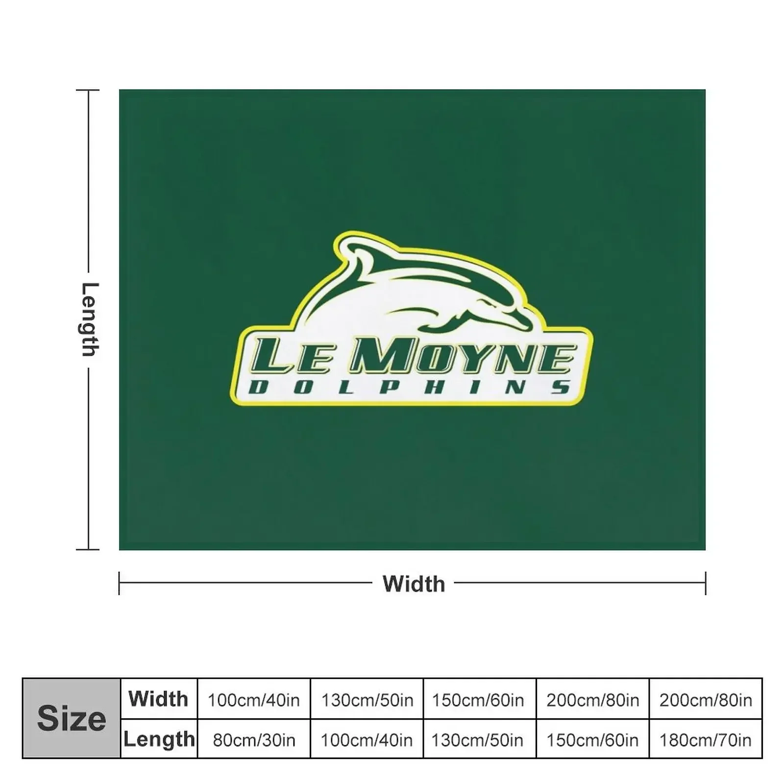 Le Moyne Dolphins Throw Blanket Soft Plaid Hairy Luxury Brand Flannel Fabric Blankets