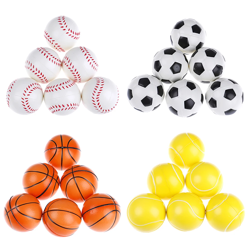 3 uds 63mm niños suave fútbol baloncesto béisbol tenis juguetes espuma esponja descompresión ventilación pelotas antiestrés fútbol Anti estrés