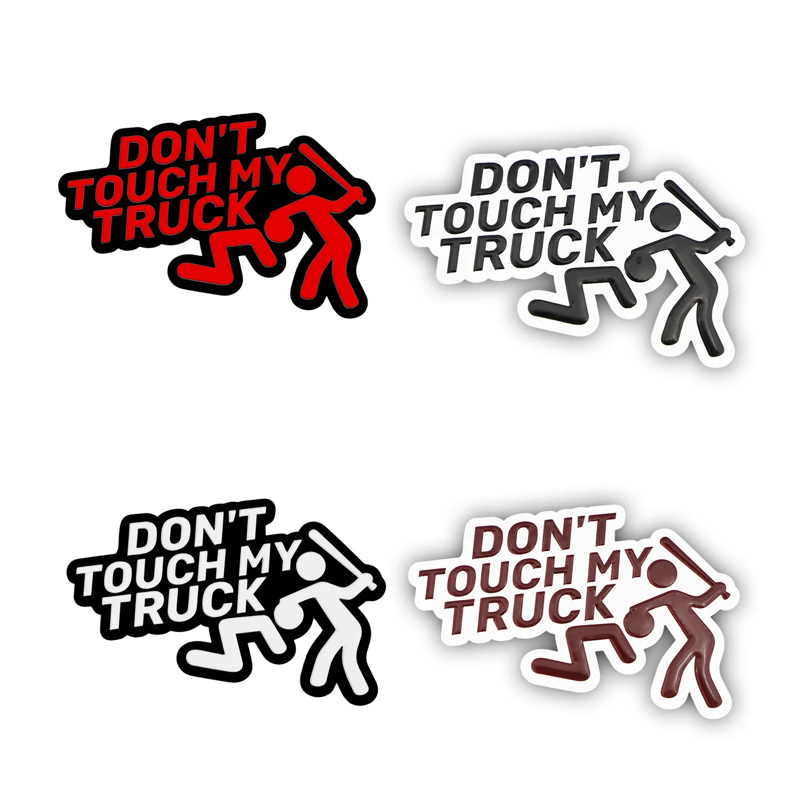 1pcs 3D DON'T TOUCH MY TRUCK emblem,decorative items.Suitable for decorating the rear side of cars,trucks,and SUVs,waterproof
