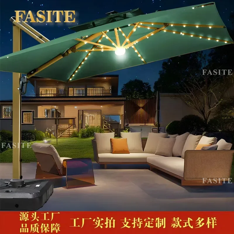 For Outdoor Sun Umbrella Large Windproof Parasol for Courtyard Terrace Beach Stall Wear Resistant Scratch Resistant Shade