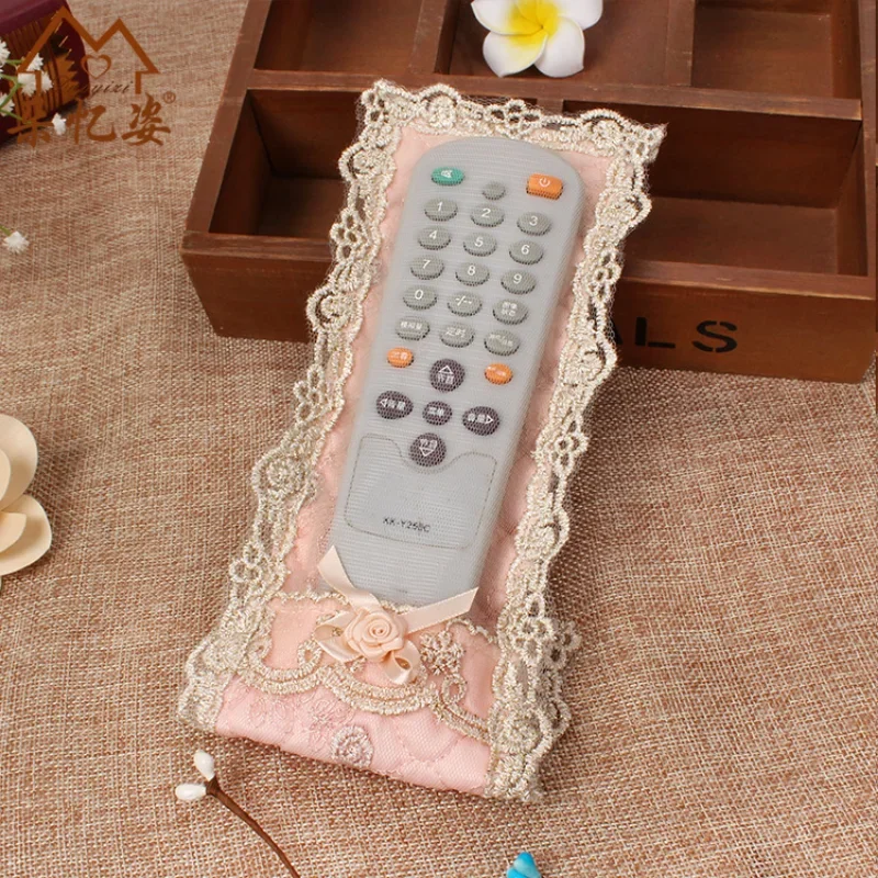 Europe Modern Household Remote Control Covers Lace Floral Dust-proof Cover Multi-functional TV Air Conditioner