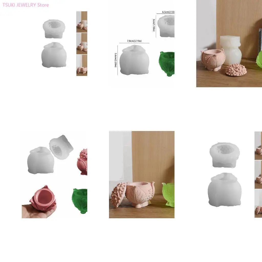 

62KE Reusable Silicone Storage Box Mold Handmade Resin Plant Pot Casting Supplies
