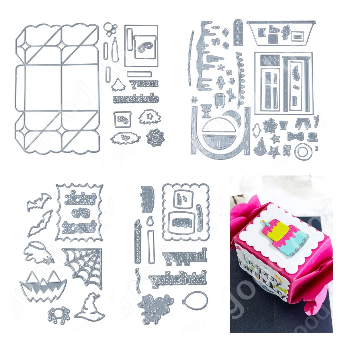 

Halloween Christmas Birthday Twist Candy Box for Diy Scrapbook Paper Journaling Decoration Metal Cutting Dies 2024 Embossing New