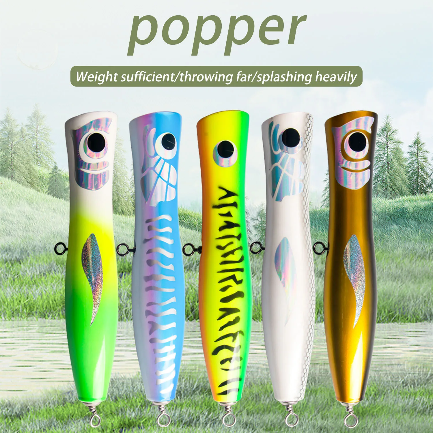 

TOPWATER Wooden Wave Lure Ocean Trolling Lure 215mm120g Heavy Sea Fishing Lure