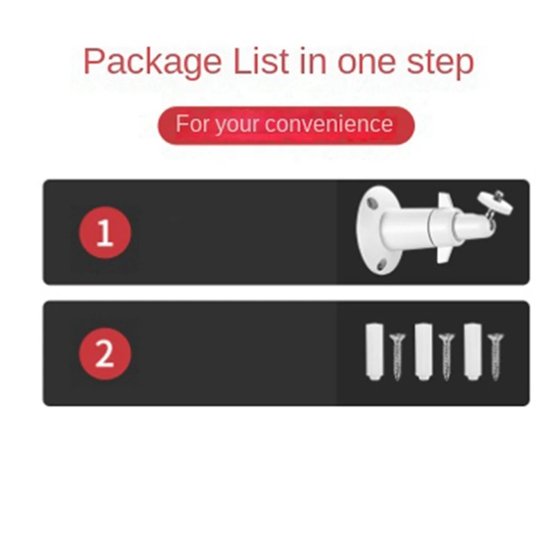 Parede e teto Security Bracket para câmera, montagem ajustável, interior e exterior, 2X