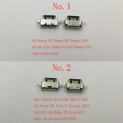 Conector de carregador USB 10-50pcs para Motorola Moto E8 G8 G9 G7 Power Play G50 G10 G20 G30 G42 G62 G71 Uma Macro Plug porta de carregamento