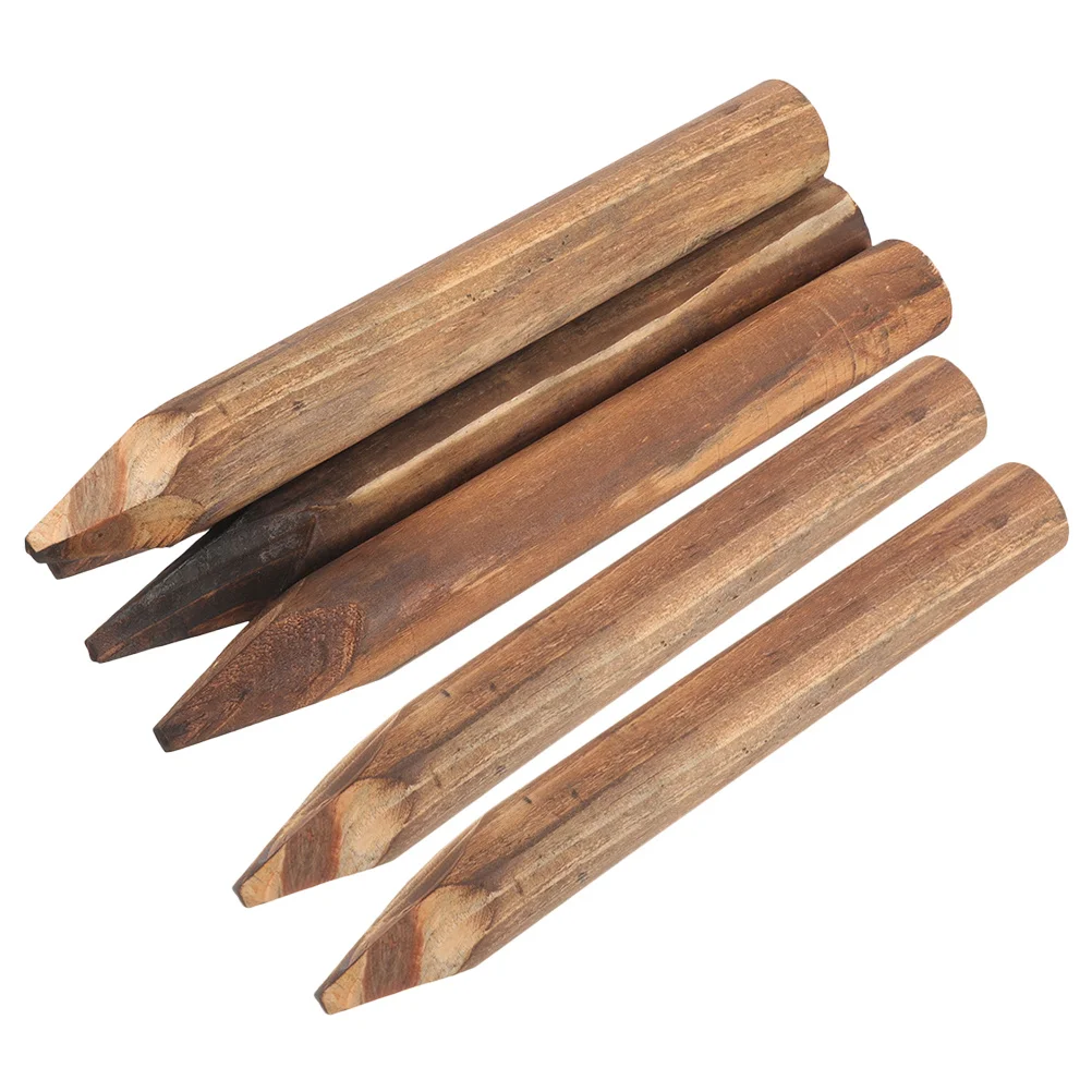 

6 шт. карбонизированные антикоррозийные деревянные садовые ограждения, карбоны, простая установка, устойчивая к атмосферным воздействиям, наружная окантовка для ландшафта, 30 см