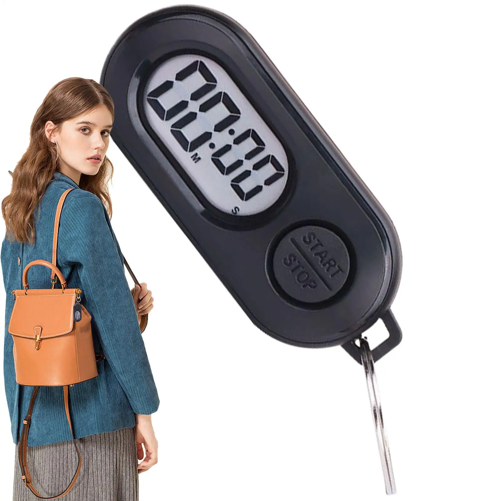 Mini Digital Countdown Timer Handheld Portable Pocket Size Clock Outdoor Sports Training Timer For  Sports Various Scenarios