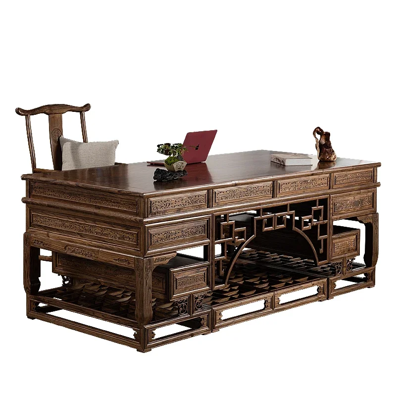 Home in Chinese Antique Style Calligraphy Table Calligraphy Table Boss Desk Traditional Chinese Medicine Clinic Table Elm Desk