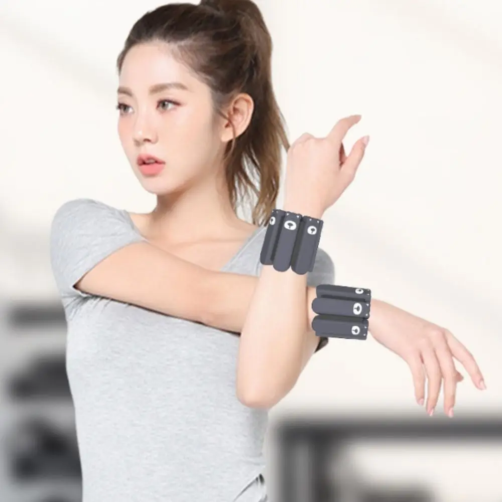 

1 Pair Cute Bear Shaped Woman Wrist Weight Bracelet Adjustable Sweat-proof Weighted Wrist Strap Skin Friendly Silicone