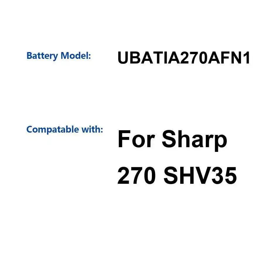 

Аккумулятор мобильного телефона для Sharp 270 SHV35 Safe UBATIA270AFN1 3010 мАч