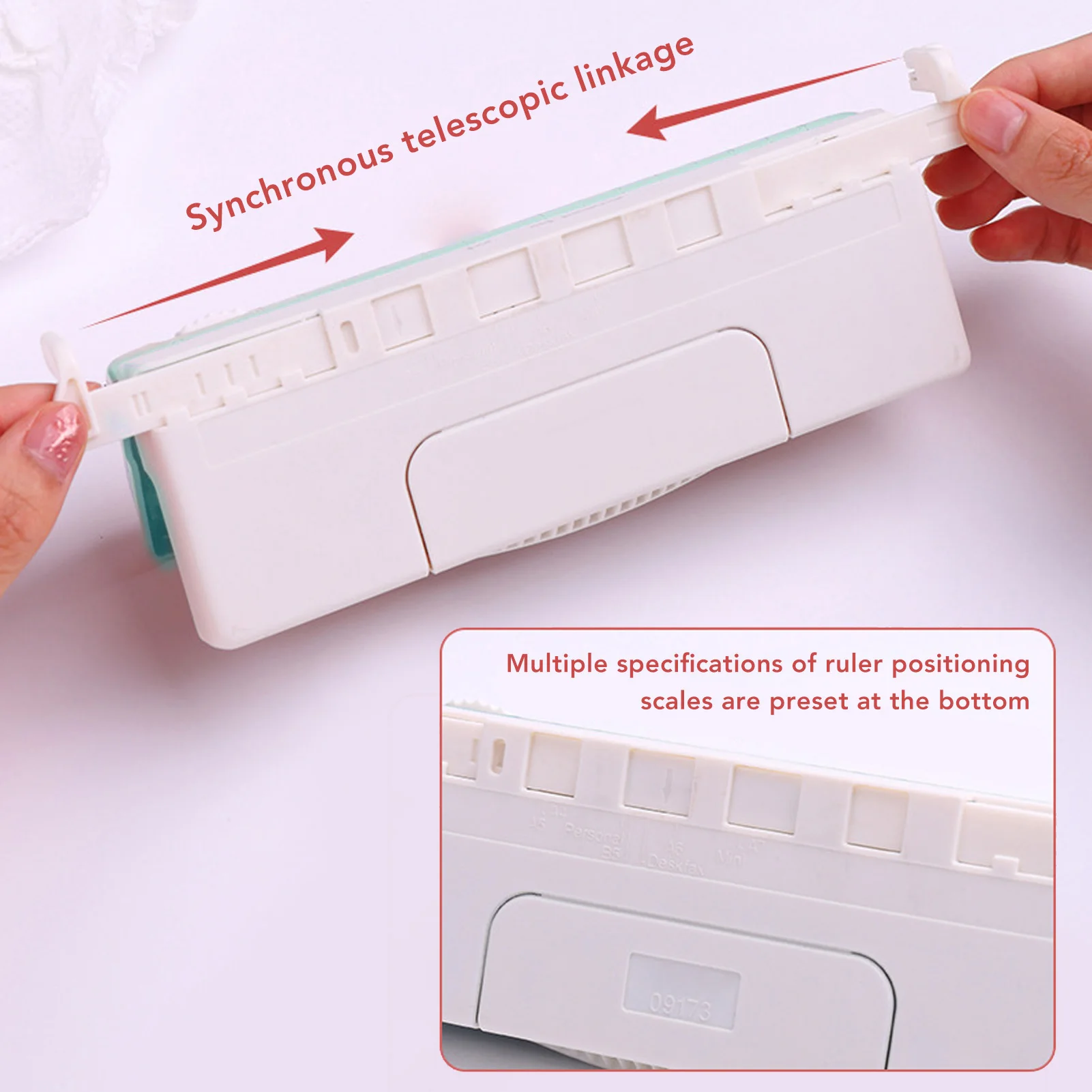 6 فتحات خرامة الورق تباعد قابل للتعديل مخطط ثقب الناخس ل A4 B5 الأخضر 6 فتحات لكمة للمخطط #2