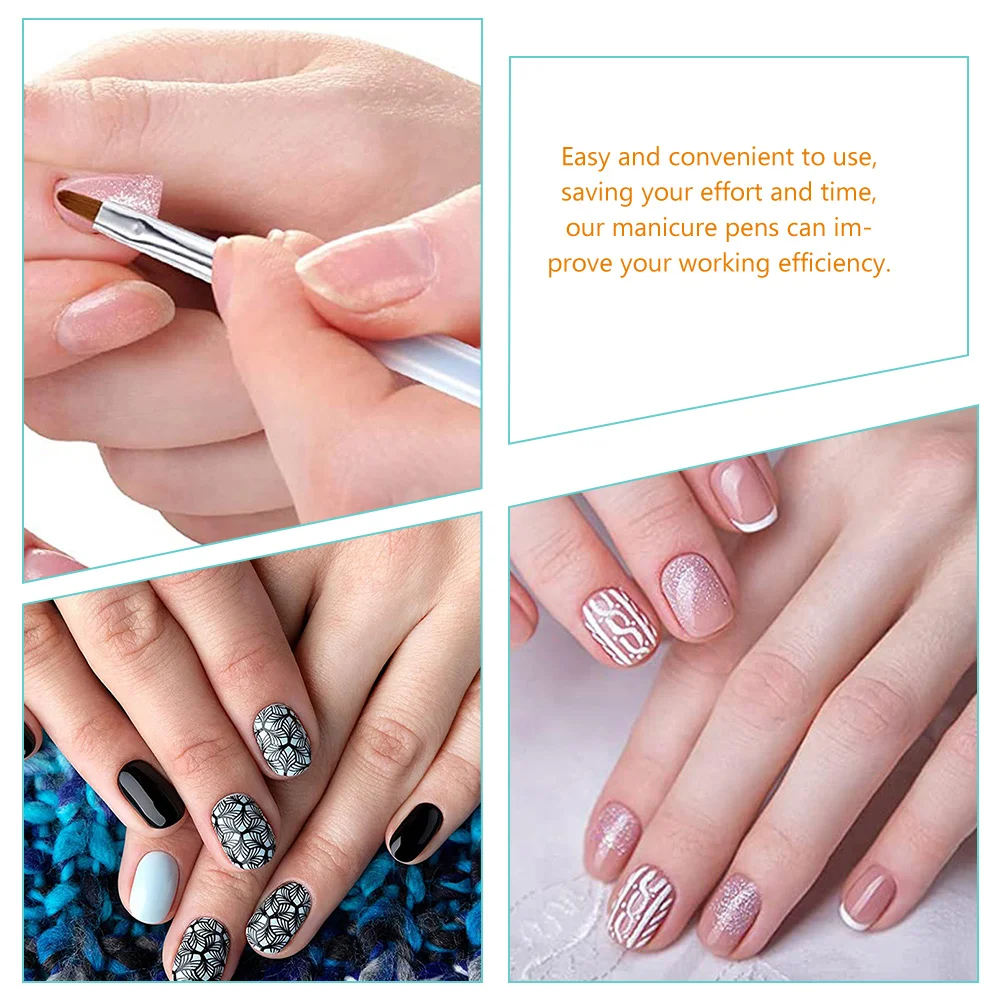 3 pezzi di penne per nail art, pennelli per gel per unghie, strumenti di disegno, manicure, pittura, accessori professionali alla moda fai da te