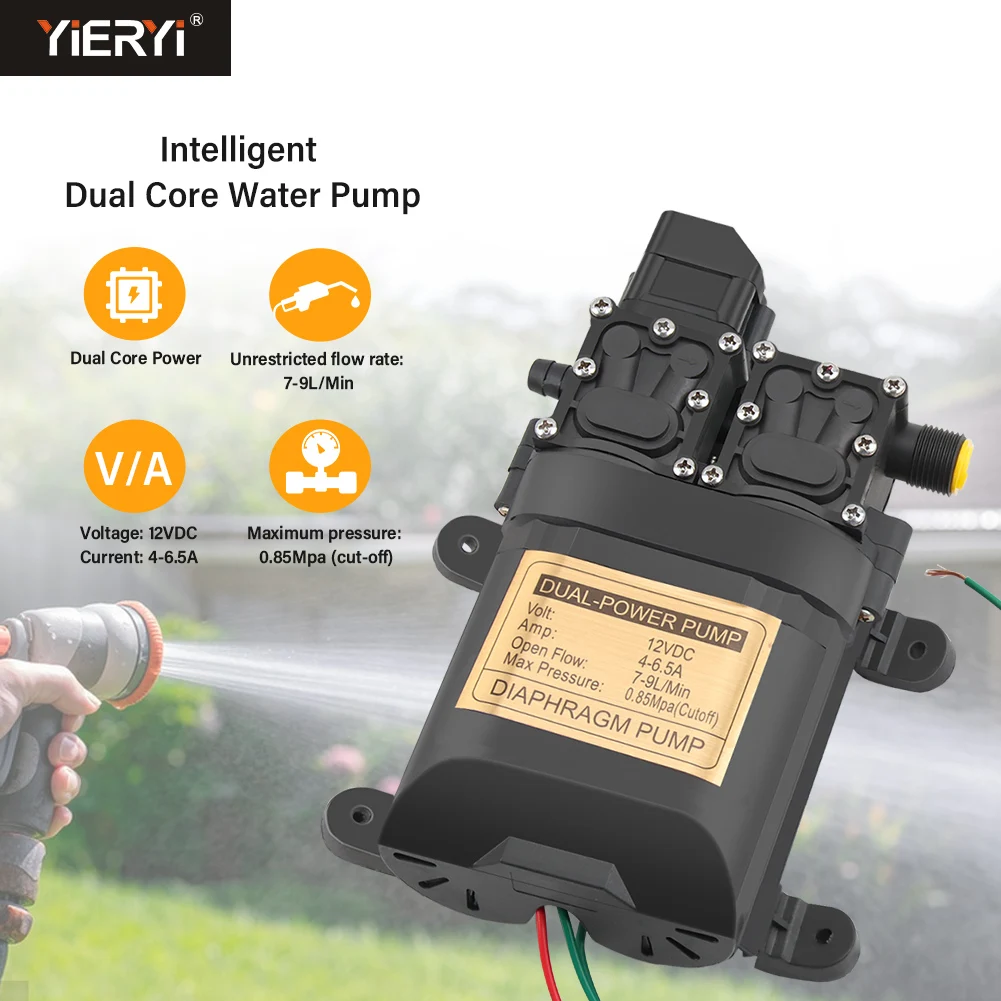 

Yieryi Intelligent Dual Motor Water Pump High Pressure Electric Sprayer Accessories Self-priming Pump for Garden Agricultural