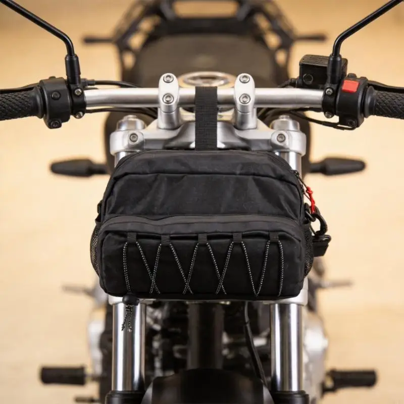 M76E Motorrad-Lenkertasche mit zwei Fächern für Arbeit und Besorgungen – Detail 9