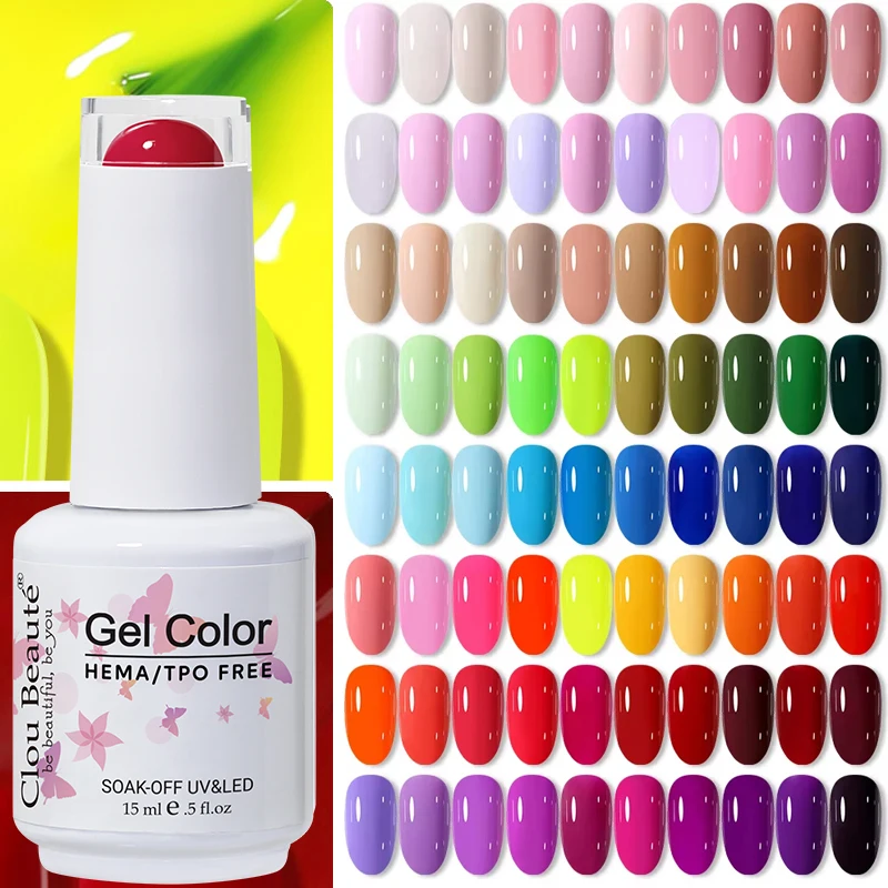 Clou Beaute 15ml Top Base Coat Autumn Gel Nail Polish Vernis Semi Permanent UV Nail Art Lakiery Hybrydowe HEMA/TPO Free Gel