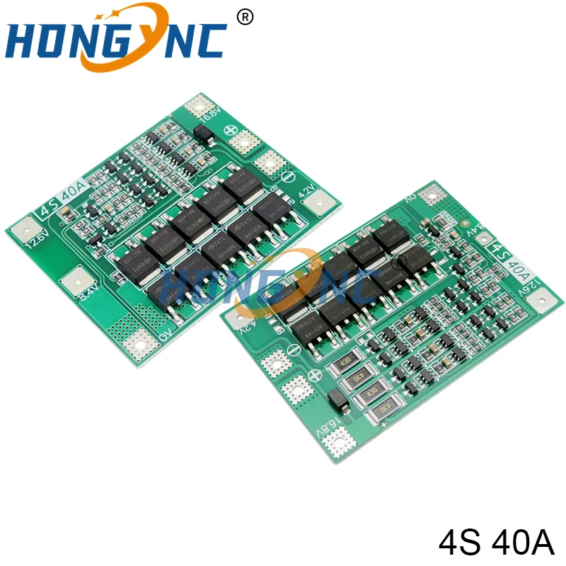 3S 4S 40A 60A Li-ion Lithium Battery Charger Protection Board 18650 BMS For Drill Motor 11.1V 12.6V/14.8V 16.8V Enhance/ Balance