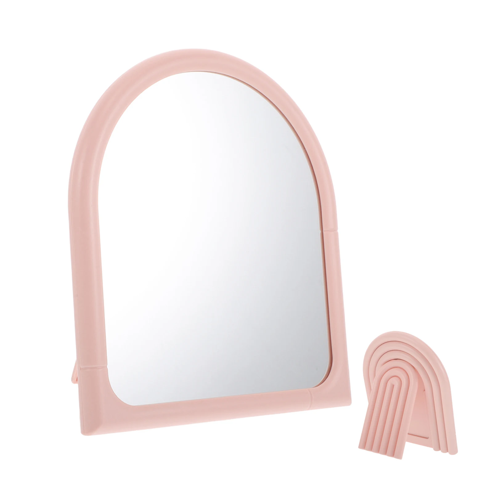 Espelho dobrável compacto ajustável grande superfície de reflexão portátil para maquiagem aliciamento viagem casa espelho dobrável