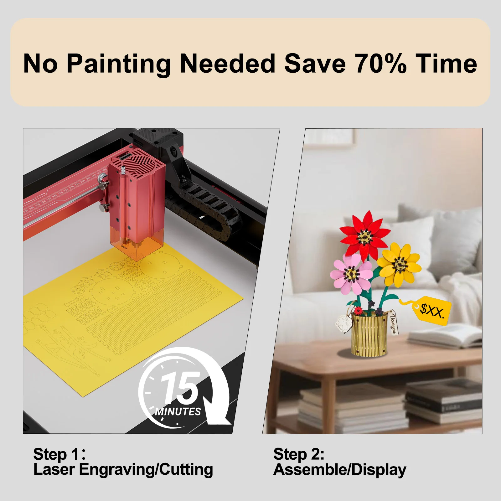 8 조각 3mm 297x210mm A4 페인트가없는 다채로운 합판 모델 만들기 레이저 절단 조각 고품질 및 천연 재료