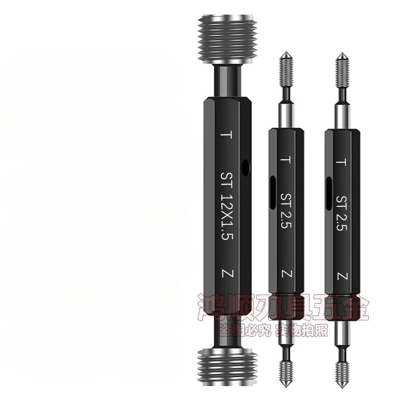 

ST Braces Plug Gauge, Threaded Sheath Plug Gauge STM1.6M2.5M3M4M6-14M16M20 Steel Wire Braces Plug Gauge GO and nogo
