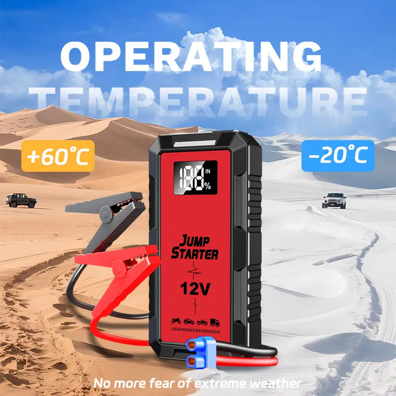 Power Car Jump Starter Battery for Car Starter Portable Emergency Booster 12V Auto Starting Device Petrol Diesel