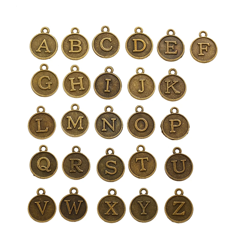 10 pcs 6 Colors Metal Alloy Alphabet A-Z Letters Charms for earring Pendants Diy Jewelry Accessories 15*12 mm S205