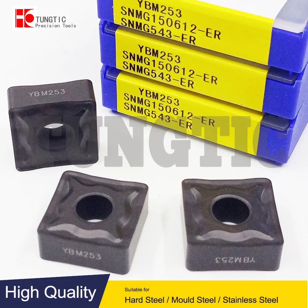 SNMG150612-ER YBM253 SNMG543-ER General Turning Inserts Carbide Cutter Lathe Inserts Double Sided Negative-Roughing