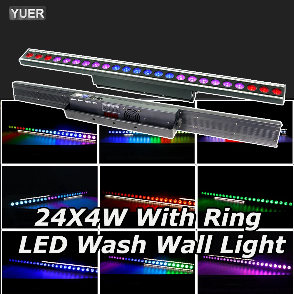 

НОВЫЙ 24X4W RGBW 4IN1 светодиодный настенный светильник со светодиодным кольцом DMX512 Полноцветный светильник для дискотеки с бегущей лошадью для DJ светодиодной вечеринки, свадьбы