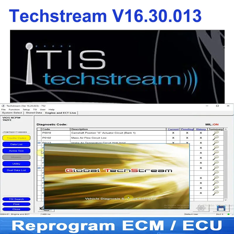 Techstream V16.30.013 scan tool car repair forToyota Lexus and Scion diagnose customer setting programming ECM/ECU reprogramming