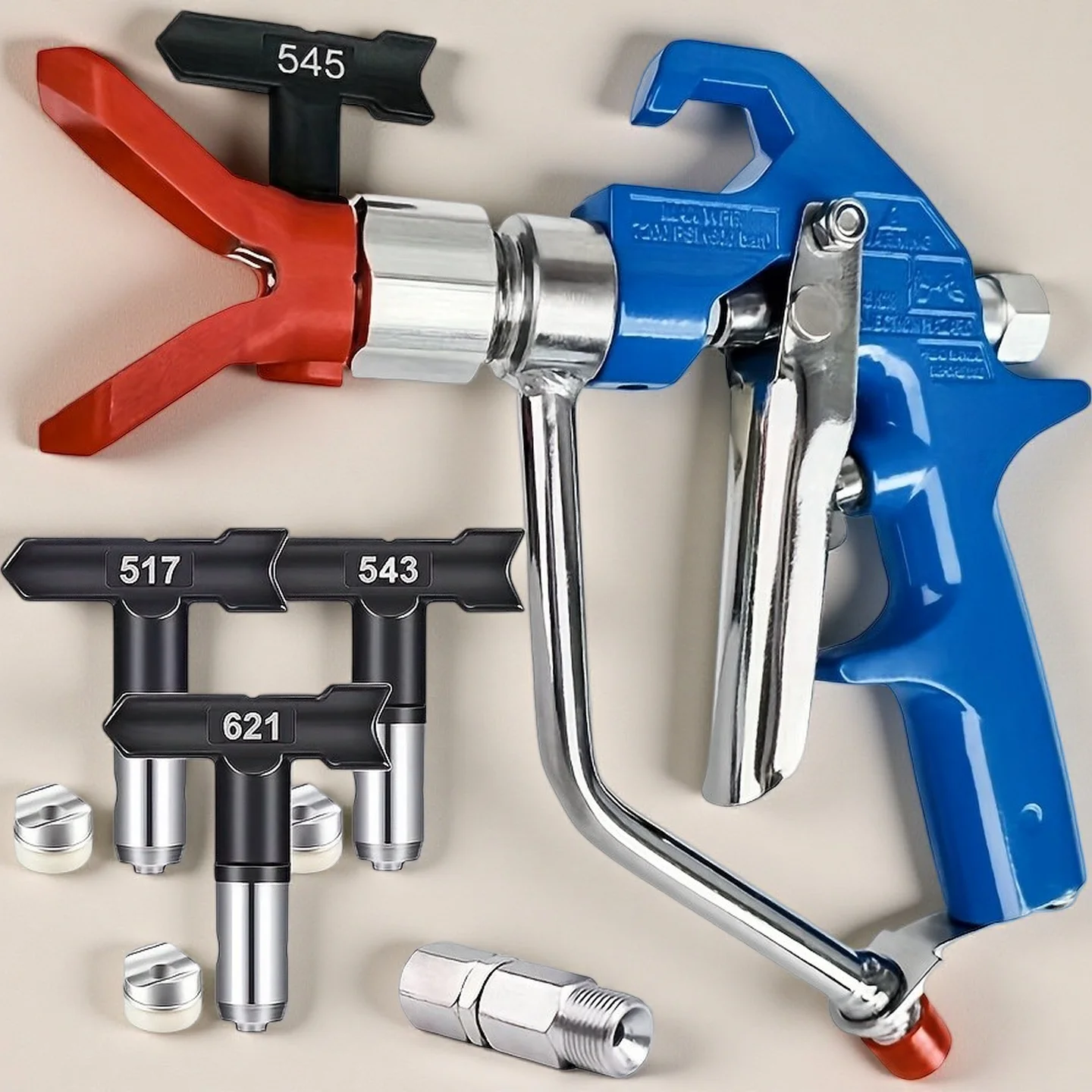 Airless Putty Spray Gun with Base & Nozzle,  Compatible with All Airless Sprayers, Durable Putty Coating Tool