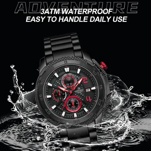 NAVIFORCE, reloj de acero inoxidable para hombre, reloj de pulsera de cuarzo con calendario de lujo, relojes de negocios para hombre, reloj Masculino
