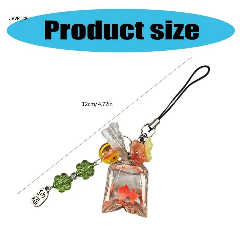 Dekoratives Fisch-Smartphone-Lanyard, einzigartiger Fisch- und Blumen-Handygurt, Handyanhänger für trendige Accessoire-Liebhaber