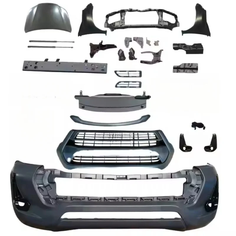 4X4 Pickup Revo Style Front Bumper Body Kit 2005-2014 Offroad Exterior Upgrade Replacement Body Parts
