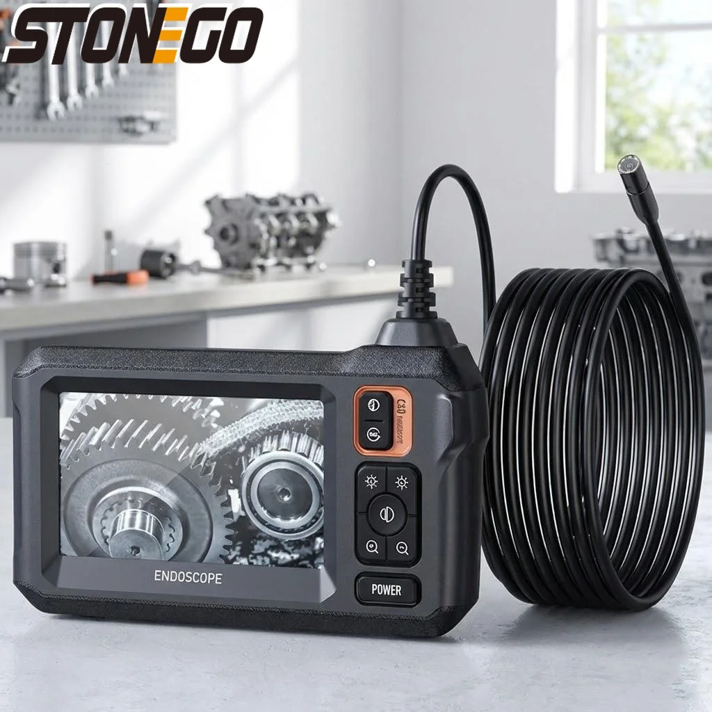 

1080P WiFi Endoscope 4.3 Inch Display 1/5/10m Cable Dual Head 2600mAh Portable Auto Inspection Tool